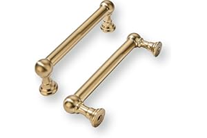 khtumeware 10 Pack 3 Inch Hole Center Champagne Bronze Cabinet Pulls Heavy Duty Solid Satin Brass Cabinet Handles for cabinets Dressers Kitchens Handles Bathroom cabinets