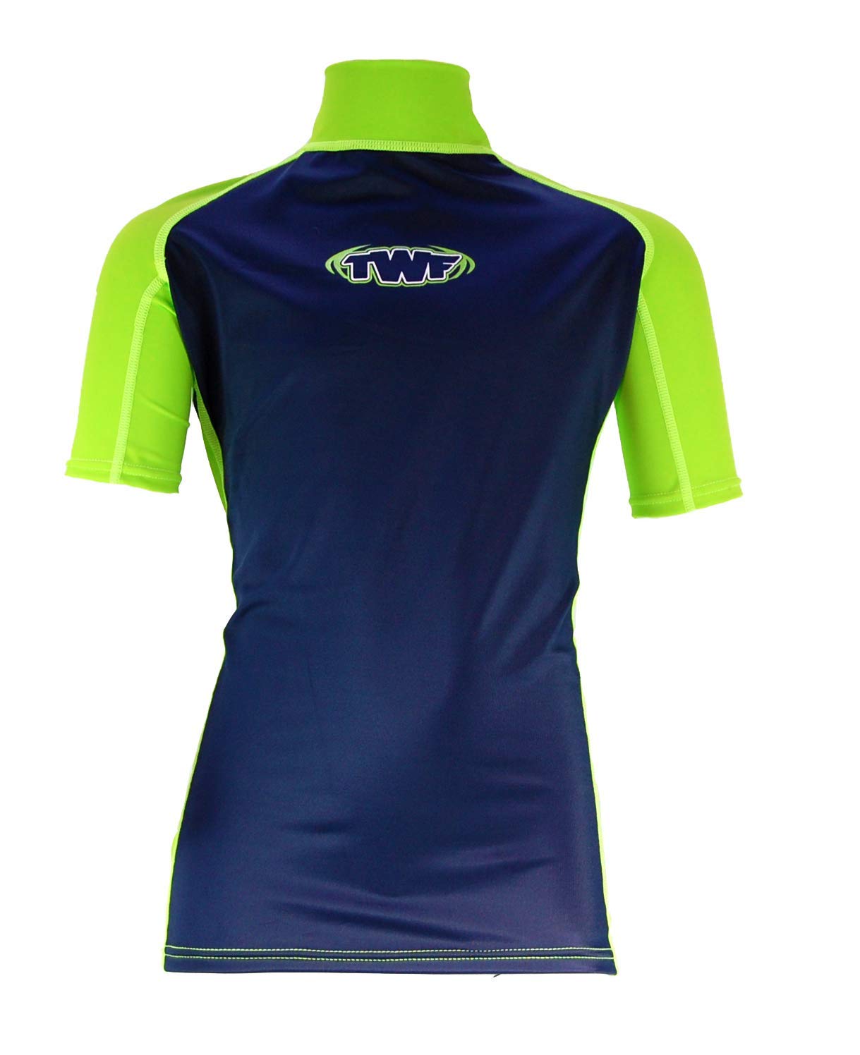 TWF Unisex-Youth Rash Vest, Navy/Green, JLG