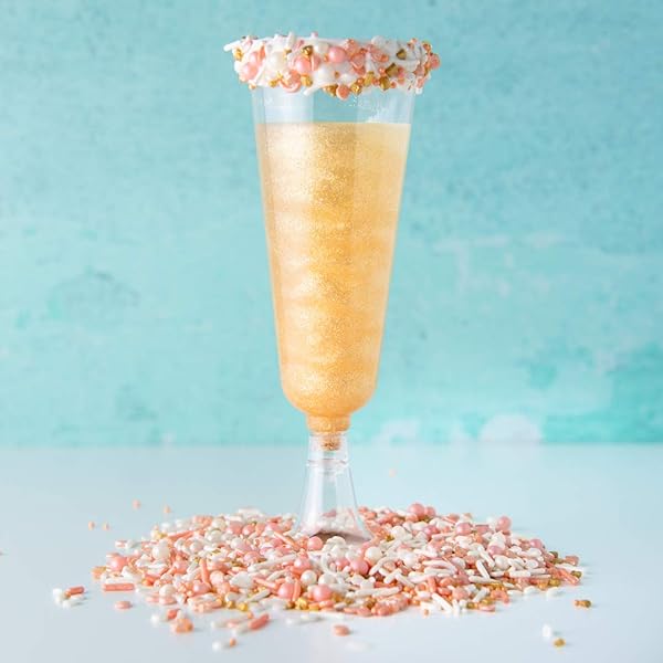 SWEETS INDEED SPRINKLES, PEACH ROSE GOLD EDIBLE SPRINKLE MIX, PERFECT FOR CAKE DECORATIONS, BAKING, ICE CREAM, COOKIES, CUPCAKE TOPPER