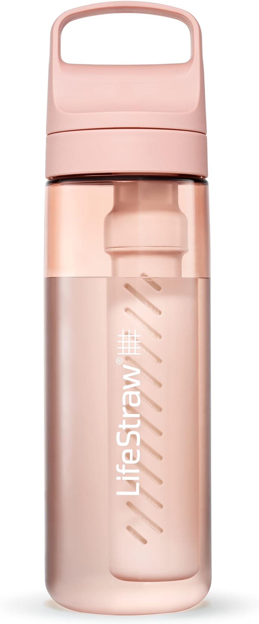 LifeStraw Go Series Water Filter Bottle 22oz Cherry Blossom Pink BPA Free