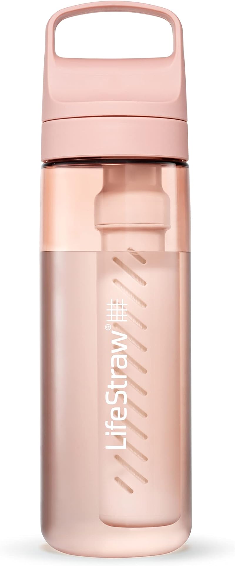LifeStraw Go Series Water Filter Bottle 22oz Cherry Blossom Pink BPA Free