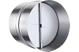 MIUWAUER 4 Inch Backdraft Damper Back Draft Vent Duct Shutter Blocker, Backflow Ducting Insert One-Way Airflow Preventer with Inline Springs Loaded Folding Blades, HVAC Extractor Range Fan Hood Deflector
