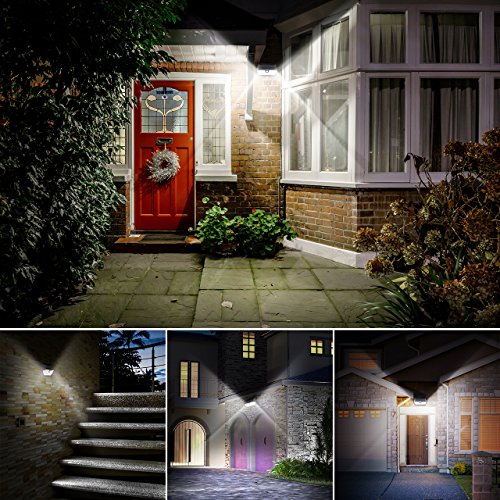 LITOM Solar Lights Outdoor, 40 LED Wireless Wide Angle Motion Sensor Light, IP65 Waterproof Security Solar Light, Three Working Modes for Front Door, Yard, Garage, Deck, Porch, Shed, Walkway-2 Pack