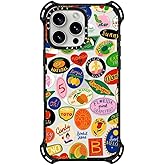 CASETiFY Bounce Case for iPhone 16 Pro Max [Shockproof / 21.3 ft. 6X Military Grade Drop Protection/Compatible with Magsafe] - Fruit Stickers - Clear Black