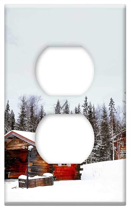 Amazon Com Switch Plate Outlet Cover Winter Snow Forest Trees