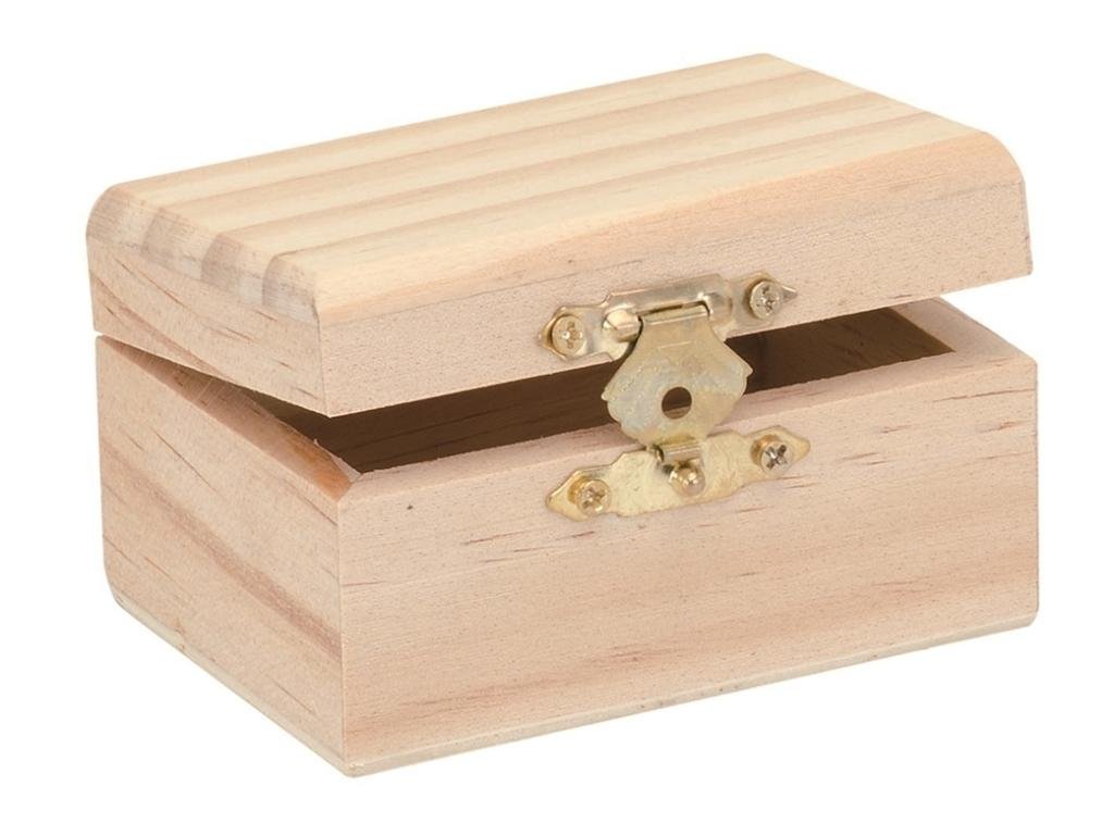 GLOREX Wood Box, Wood, natural, 8 x 8.4 x 5 cm