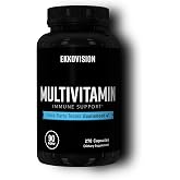 Ekkovision Multivitamin, Plant Based, 90 Servings, 270 Veggie Capsules | Daily Multivitamin with Vitamin B, C, E, D3 &amp; K2, Zinc, Selenium, Biotin &amp; Folic Acid, Iron Free Formula, for Men &amp; Women