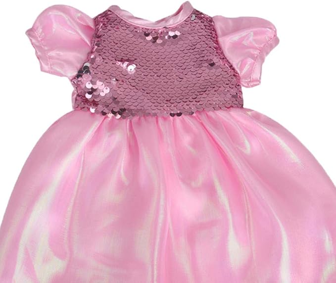 Perfeclan Kleidung Kleid Puppenkleidung Puppenoutfits Fur 18 Zoll Grosse Puppen Rosa Wie Beschreibung Amazon De Kuche Haushalt