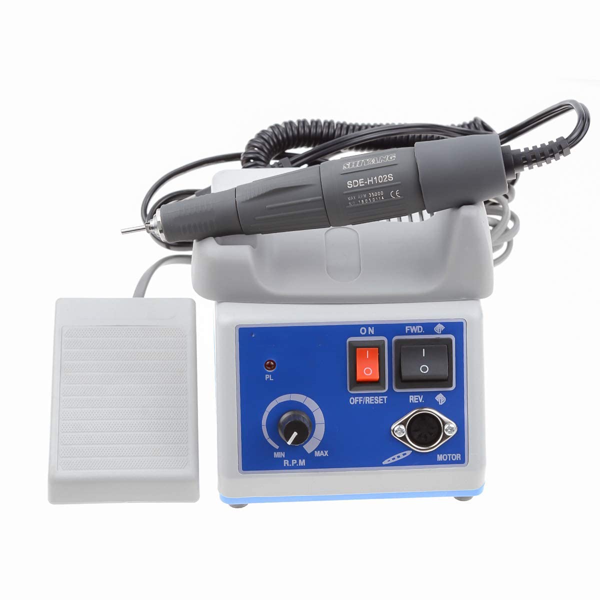 35K RPM Micromotor Micro Motor Machine For Lab,Jewelry,Ceramics,Silicone,Glasswork,Woodcarving, Artware