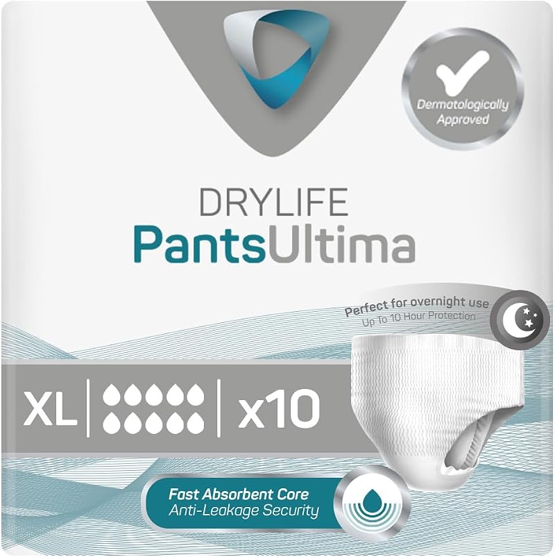 Drylife Ultima Disposable Pull-Up Pants Unisex 3000ml Absorbency XL (1 Pack of