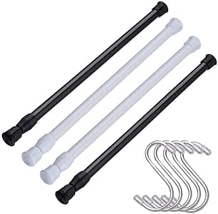 HAOYUNTE Cortina de tensión Ajustable con Resorte - Barra de tensión de