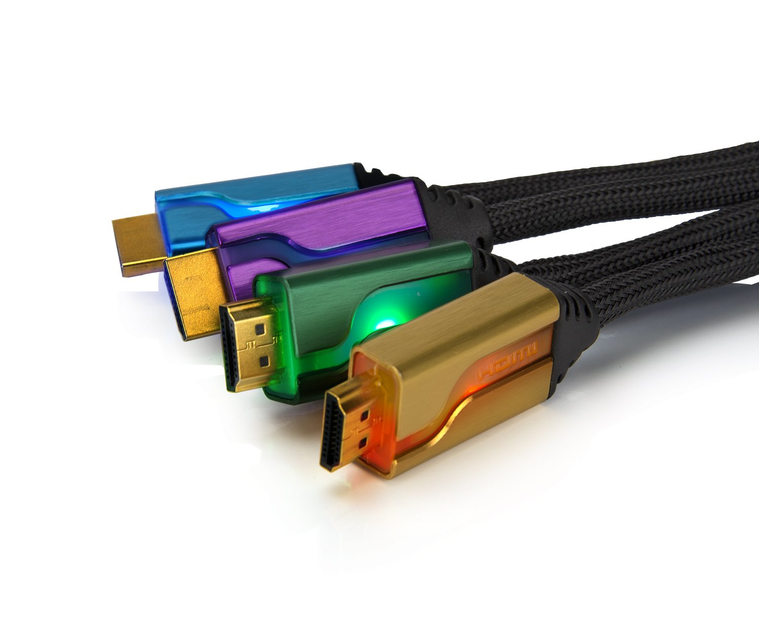 Afterglow PL-9025GOPBEU Quadruple HDMI Cable 1.80 m Multi-Coloured