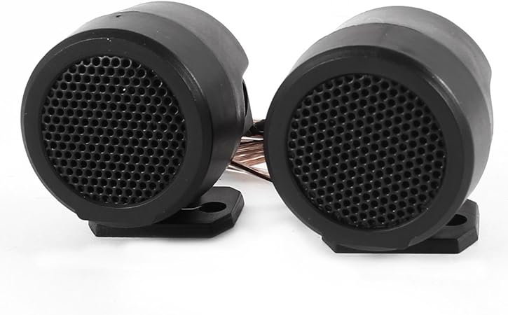 Amazon Uxcell ドームツィータースピーカー フラッシュマウント 車用 直径4cm ブラック 2個入り オーディオパーツ 車 バイク