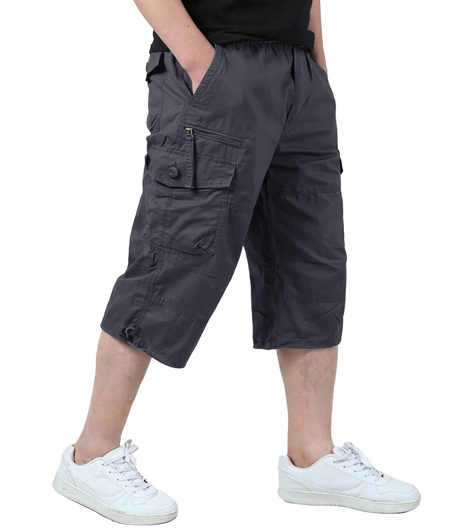 Long cotton cargo shorts for men | Patrick