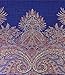 Peach Couture Soft Vintage Persian Paisley Printed Solid Pashmina Shawl Scarf (Royal Blue/Red)