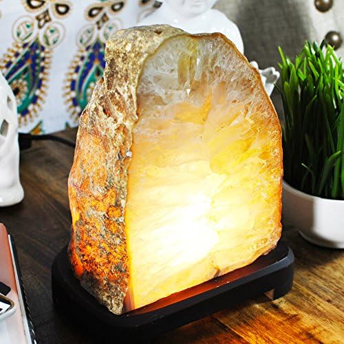 Agate Lamp Natural - Better Than Salt Lamp - Best quality Gemstone Lamp. Authentic Yellow Tree Company Lamp, Better than Himalayan Salt Lamp.ABL