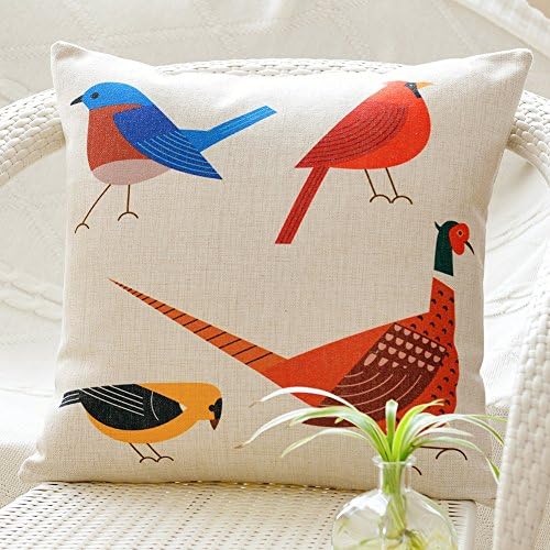 WW Fresh garden hand-painted watercolor cotton pillow/ flower waist pillow/Office sofa pillow-R 45x45cm(18x18inch)VersionB