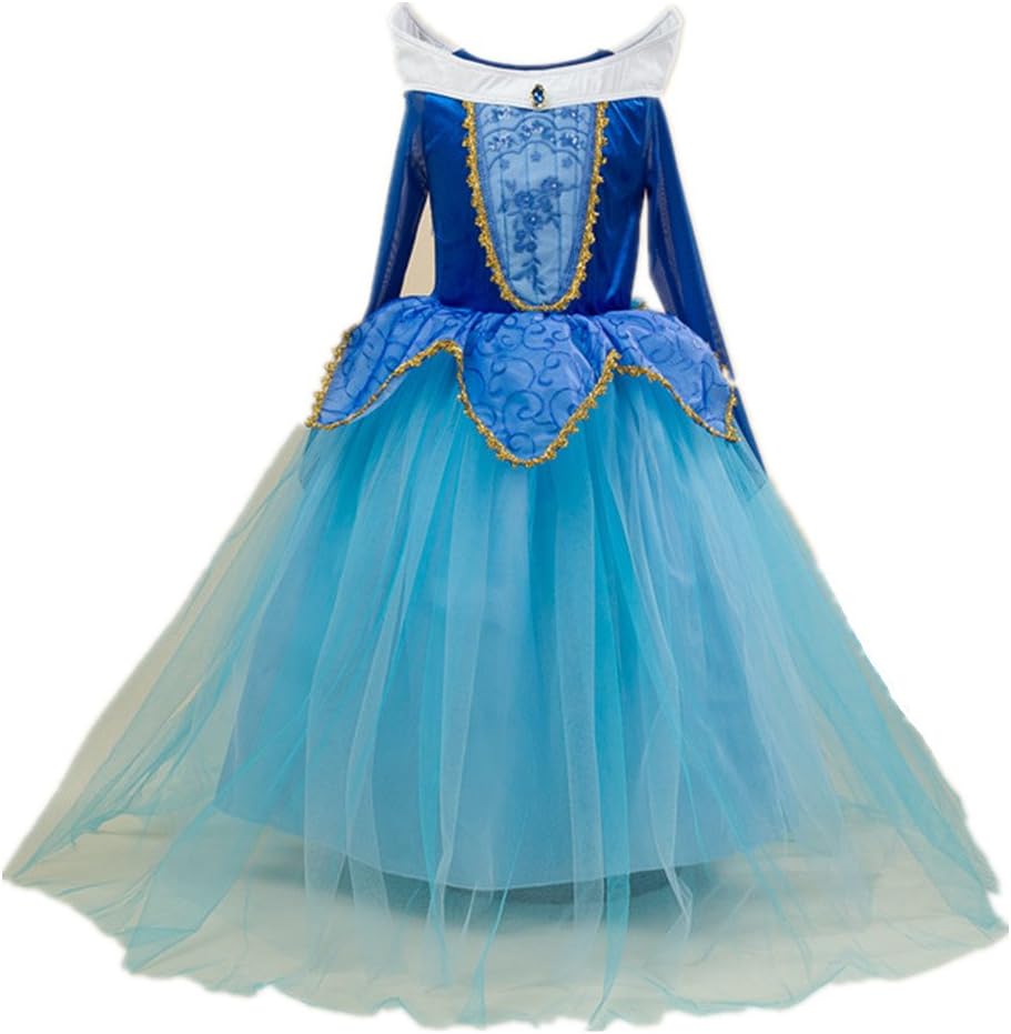 Oushiny Girls' Cute Cartoon Princess Dress Party Costume 3 Colors for 2-10