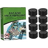 Natural Mice Rodent Repellent 8Pcs, Peppermint Oil Mouse Repellent for Car Engine Cabinet Indoor Outdoor Garage Safe for Pets