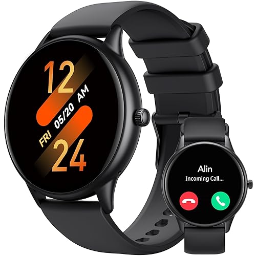 AGPTEK Smart Watch Answer/Make Call, 1.32” Smartwatches for Men Women Android iOS with 100+ Sport Modes, IP68 Fitness Watch for Message Notification, Heart Rate Sleep Monitor Step Counter