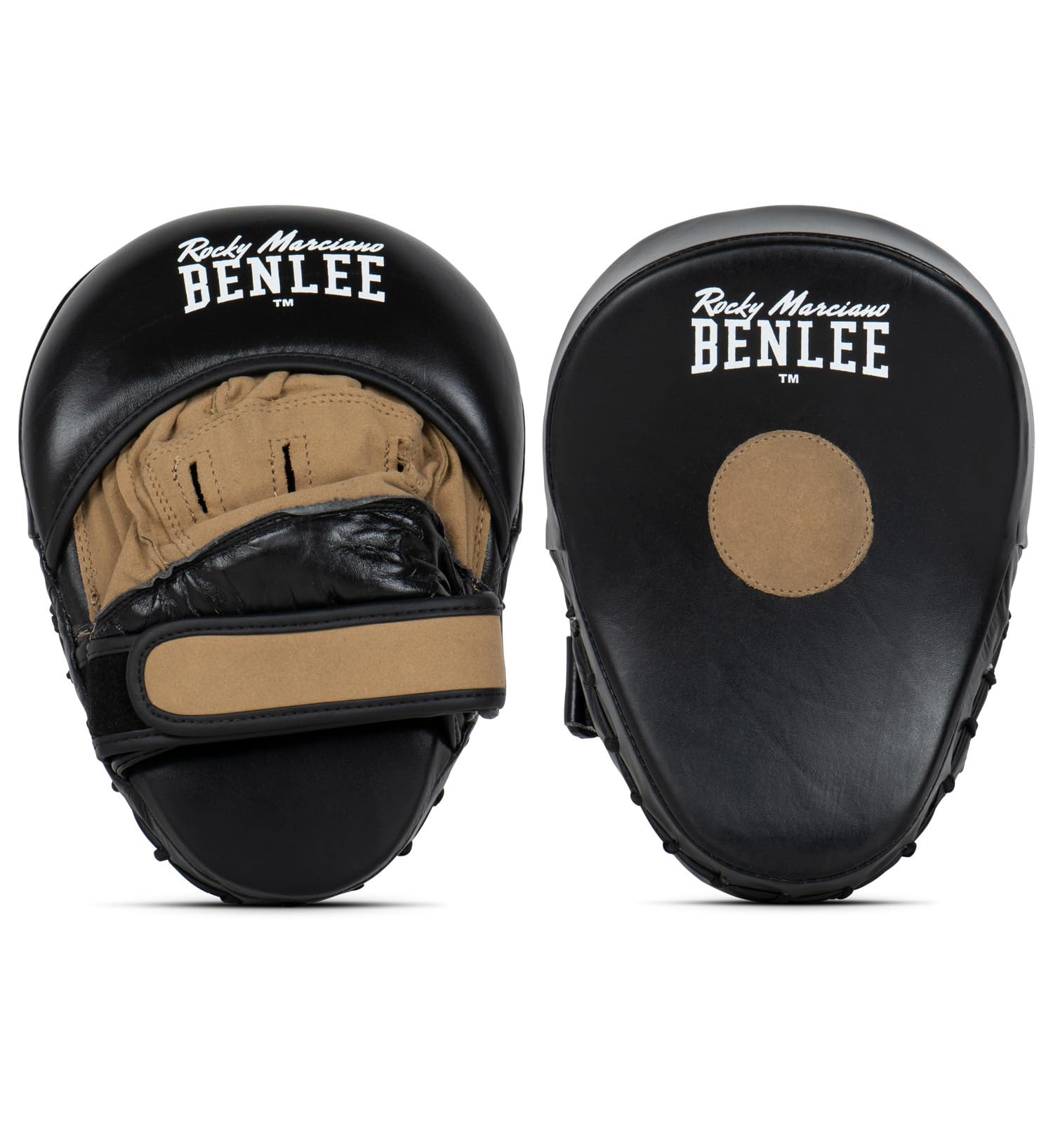 BENLEE Rocky Marciano Unisex – Adult MOORE Leather Trainer Hook&Jab Pads, Black, One Size