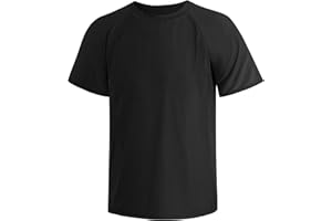 Somaibo Boys Rash Guard Shirts Short Sleeve Quick Dry Swim Shirts UPF 50+ for Kids Athletic