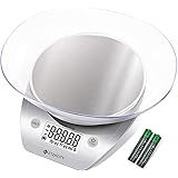 Etekcity 0.1g Food Kitchen Scale, Bowl, Digital Grams and Ounces for Weight Loss, Dieting, Baking, Cooking, and Meal Prep, 11