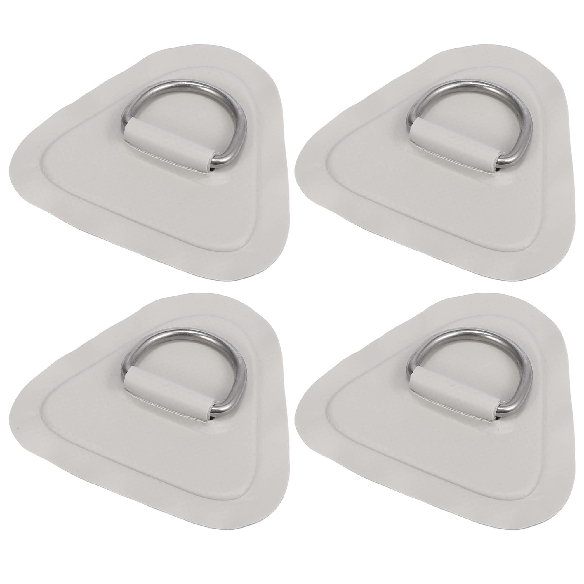 X AUTOHAUX 4pcs D Ring Patch PVC Stainless Steel Triangle Shape Gray for Kayak