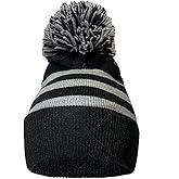 COUVER Striped Knit Warm Beanie with or Without Pom Pom Winter Hats