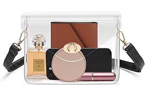 Vangue Clear Purse for Women Stadium Approved, Small Clear Crossbody Purse Bag for Sports Events Concert