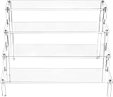 QWORK 4 Tier Clear Acrylic Display Stand 30x25x20cm 4mm Thickened Board view 8