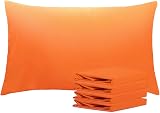 NTBAY 4 Pack 50x75 cm 100% Brushed Microfiber Pillowcases Orange