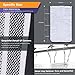 Yihoon Mesh Shower Caddy Curtains Organizer - Hanging Bathroom Shower Curtain Rod/Liner Hooks Accessories with 6 Pockets Save Space in Small Bathroom Tub 4 Rings