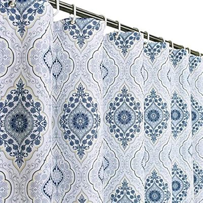 Amazon Com Xxuan Home Elegant Fabric Shower Curtain 72x72 Blue Shower Curtain Thick Waterproof European Style Decorative Bathroom Curtain With Hooks Home Kitchen