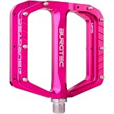 Burgtec Penthouse Mk5 Flat Pedals Toxic Pink, Crmo | Burgtec Penthouse MK5 Pedals - CrMo Aluminum, Toxic Pink, 379g