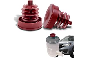 PACLVIO 2PCS Power Steering Reservoir Cap, Hydraulic Power Steering Reservoir Cap, Replacement 53697-SB3-952 Power Steering Pump Reservoir Cap Plug Cover, Fit for Honda Accord Odyssey Crv Civic Rd5/7 (Red)