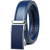Founders & C Men's Ratchet Belt 1 3/8",Leather Dress Belt Adjustable with Click Sliding Buckle Trim to Exact Fit