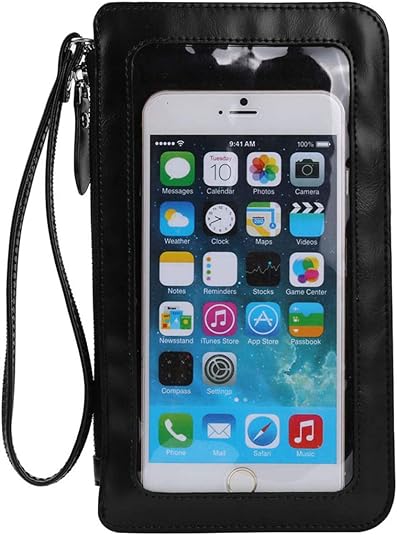 see thru cell phone purse