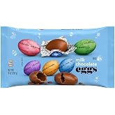 Hers,heysMilk Chocolate Eggs Candy 45 pcs (9 Oz) Bag Individually Wrapped Chocolate Egg Candy Bowls Party Favors Egg Hunts