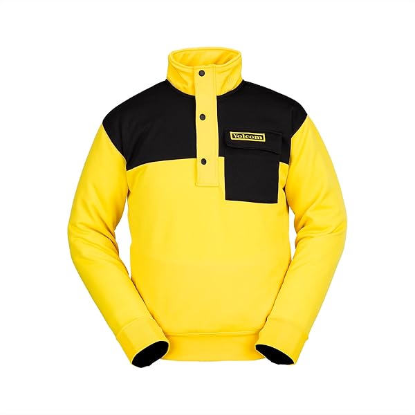 VOLCOM ボルコム ブラック LET IT STORM CREW スウェット Volcom Men's Let It Storm Crew Riding Snowboard Fleece