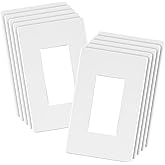 LIDER Matte Finish Decorator Switch Cover, Screwless Wall Plate, Mid-Size 1-Gang 4.88" x 3.11", Unbreakable Polycarbonate The