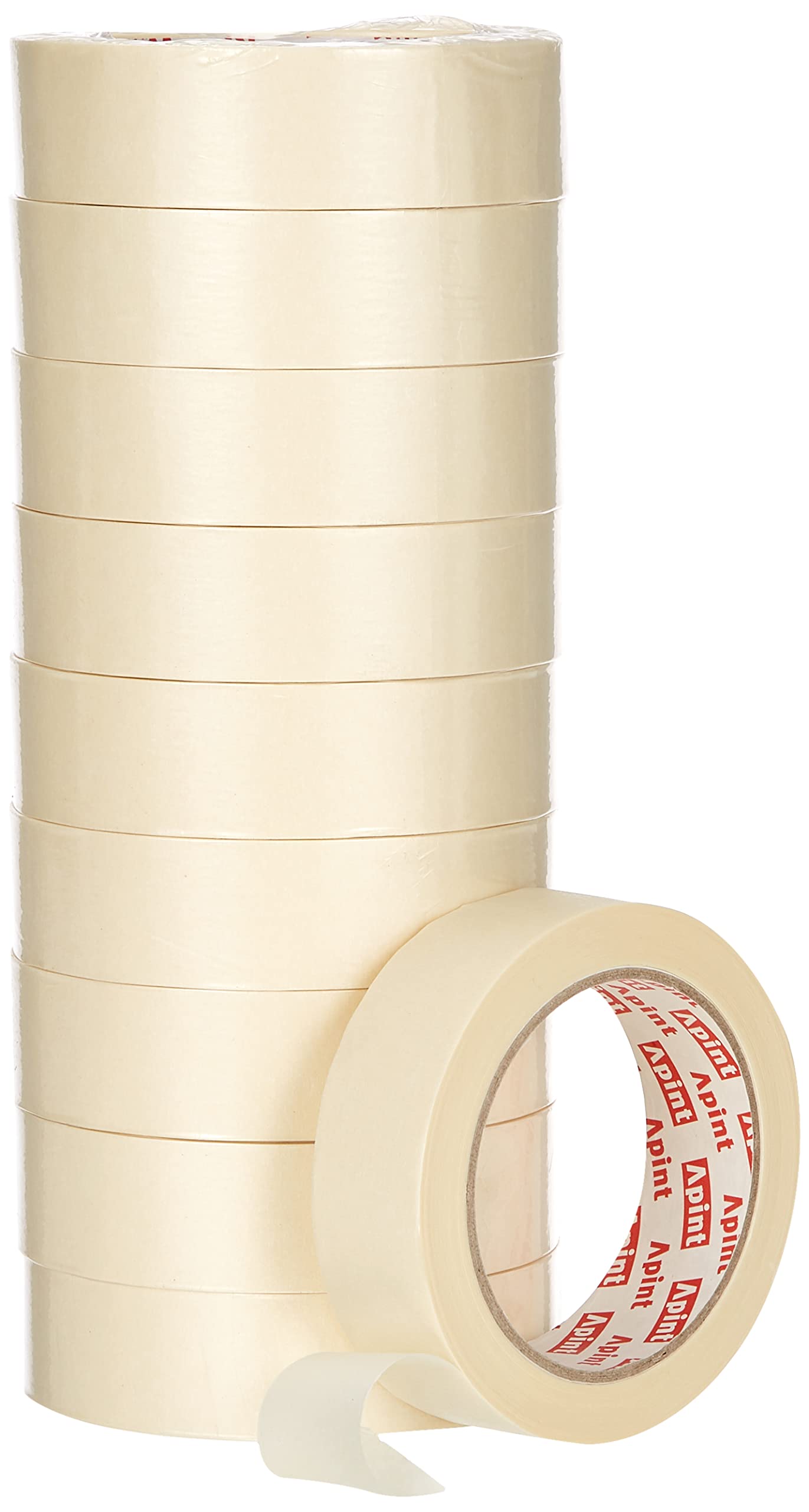 JDEL Masking Paper Tape 50 m x 30 mm 10 Rolls Tower Cream 30x50