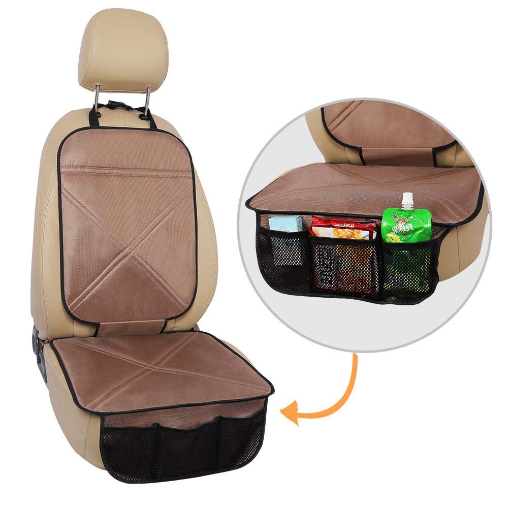 AOLVO Backseat Car Organizer for Kids,2Pack Car Back Seat Kick Mats