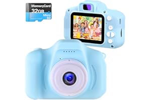NINE CUBE Kids Camera, Digital Camera for Toddlers Age 3-5,1080P Toddler Camera Toys for Ages 5-7, Children Camera Birthday Festival Gift for 3 4 5 6 7 Year Old Boys Girls(32G SD Card)