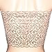 CENG MAU Women's Plus Size Floral Lace Unlined Stretchy Strapless Bandeau Tube Tops See Through Bras(Be,2XL)