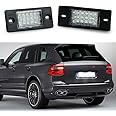Gempro 2Pcs LED License Plate Light Lamp Compatible with Volkswagen Touareg Tiguan VW Passat Wagon Jetta MK5 Golf Porsche Cayenne, Powered by 18SMD Xenon White LED Lights