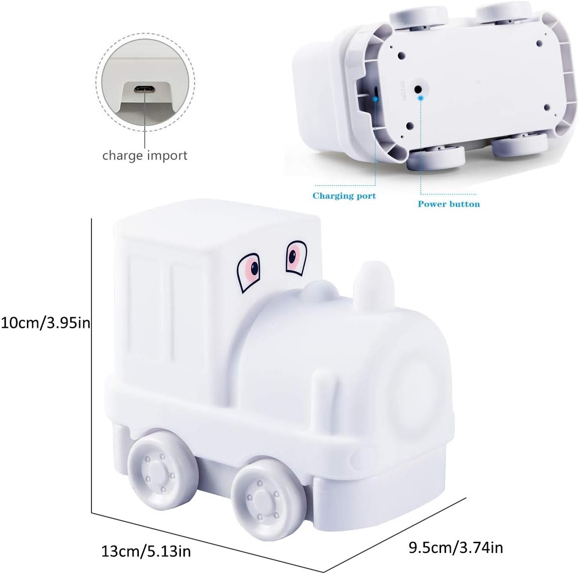 Tekemai Kids Night Light, USB Rechargeable, 9 Color-Changing, Eye-Caring, Remote & Touch Control, Adjustable Brightness - Image 3