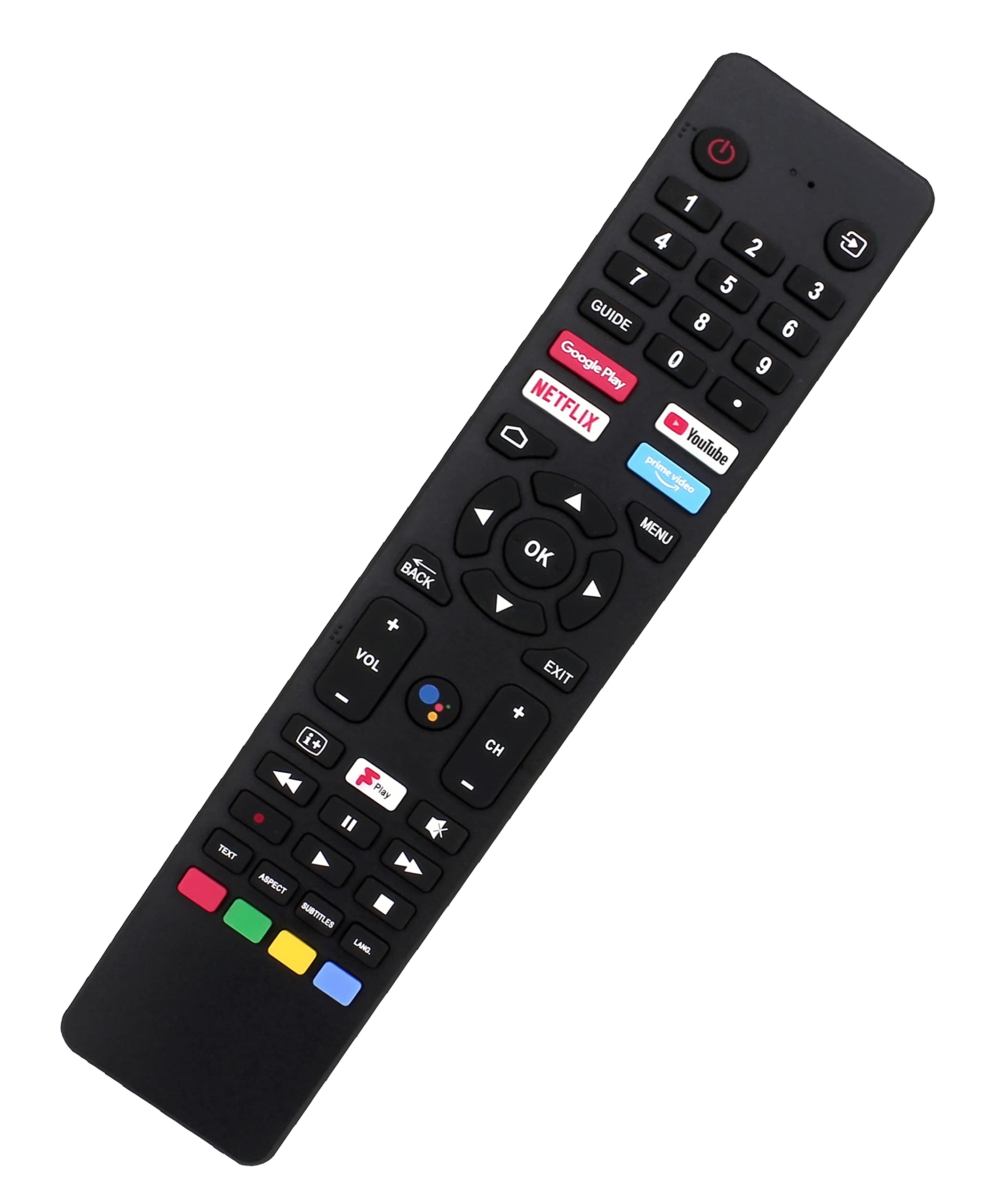 Enhanced Replacement RM-C3250 Remote Control Compatible with JVC Smart Voice TVs - Features Netflix, Youtube, Prime, and Google Play Buttons - Fits Models LT-32CA690, LT-32CA790, LT-40CA790