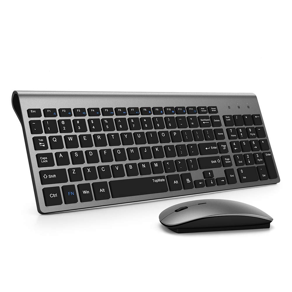 Buy Wireless Keyboard and Mouse Ultra Slim Combo, TopMate 2.4G Silent