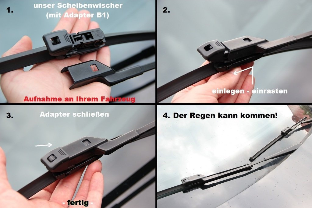 2x Scheibenwischer Set für Frontscheibe Amazon.de Auto